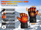 Gloves - Warm winter gloves - Rechargeable heated gloves - 3 heating settings, 360&deg heating V1259-DP01-BO-664