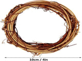 16 Pcs Small Natural Rattan Grapevine Circle Wreath Forms Branch Decorative Twig for Front Door V1369-AZ3-W-15744