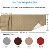 Non-Slip Sofa Armrest Storage Organizer, Waterproof Couch Recliner Remote Control Holder with 5 V1370-AZ4-11012