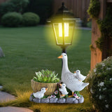 Creative Cute Duck Resin Flower Pot Solar Outdoor Light, Courtyard and Garden Decorative V1265-AU-LD-055