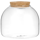 Glass Terrarium Jar Transparent 1Pcs 5.9x5.9x5.3In V1369-AZ3-W-15919