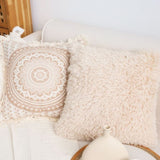 SOGA 50CM Beige Pillow Plush Sofa Cushion, Soft Fabric, Modern Couch Velvet, Decorative Throw Pillow FRENCHCUSHION201