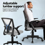 Artiss 2x Mesh Office Chair Mid Back Grey OCHAIR-H-M02-GYX2