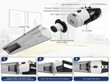 Corded Handheld Car Vacuum Cleaner - 10kPa Strong Suction, 120W Power with LED Light & Washable HEPA V888-ELOSUNG35815