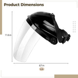 4PCS Safety Face Shields, Full Face Protection Transparent Anti-Fog Work Masks with Adjustable V1369-AZ3-W-08809