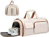 Convertible Travel Garment Bag Large Duffel Suit Carrier with Shoe Compartment & Hidden Backpack V888-ELOSUNG41505