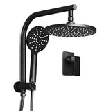 Cefito 9'' Rain Shower Head Set Handheld Round High Pressure Mixer Tap Black SHOWER-A1-RO-9-BK-MIXER