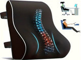 1 Lumbar Support Pillow for Lower Back and Posture - Memory Foam Cushion with Adjustable Strap, V1232-YBZCZT001