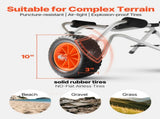 Kayak Cart, 113.4 kg Load Capacity, Foldable Kayak Trolley with 25.4 cm Solid Rubber Tires & 1 V952-SPSPHTTC10IN9SGI2001V0