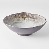Bowl Irregular 22cm Akane Grey Glaze V637-C0695
