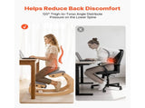Ergonomic Kneeling Chair, Wooden Posture Knee Chair with Adjustable Thick Foam Cushions & Solid Wood V952-JYKGYHSBDLWKIM5W8001V0