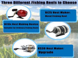 Fishing Catapult Rod, 15In Professional Sling Shot Fishing Reel Pole, Saltwater and Freshwater Great V1366-AZ2-W-10675