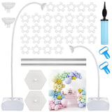 Balloon Arch Kit, Bendable 8.2ft and 4.9ft Balloon Arch Stands with Bases and Manual Pump, V1369-AZ3-W-08881