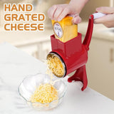 Manual nut grinder with 2 removable drum blades, cheese grater, peanut and almond grinder V1188-MS-325-0232