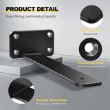 12 inch Black Hidden L Shelf Bracket Iron Floating Shelf Brackets Rustic V1107-117-69629-BLK-2PACK