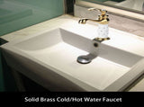 Solid Brass Mixer Tap Cold/Hot Water Faucet with Ornaments for Basin Sink V1294-YM0727-JY07261-02
