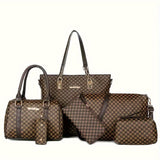 Women'S Handbag Set Large Capacity Tote Bag Shoulder Bag For Women Crossbody - Khaki - Size 35-13-28 V1347-127-43258-KHK-35-13-28
