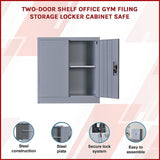 Two-Door Shelf Office Gym Filing Storage Locker Cabinet Safe V63-774205