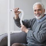VEVOR Floor-to-Ceiling Transfer Pole 136kg Capacity for 2.14-3.05m Ceiling White V952-LDSAQFSBS710R8PPAV0