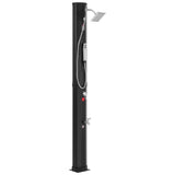 Outdoor Solar Heated Shower, 40L Poolside Shower Kit with 2 Shower Head and Foot Shower Tap, V952-TYNLYQHSPVCLRGYW5V0