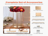 Wedding Flower Stand, 10PCS 80cm Column Flower Stand, Floral Stands with Metal Laminate, Cylindrical V952-HLHJLFT10J80A3YYA001V0