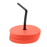 1 Set Flat Soccer Training Cones with High Contrast Markers for Effective Group Sports Drills and V1366-AZ2-W-17273