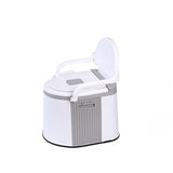 19L Camping Portable Toilet Outdoor & Indoor Travel Commode Potty with Built-In Tissue Box V63-952411