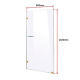 900 x 2100mm Frameless 10mm Safety Glass Shower Screen V63-829631