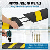 6 ft Rubber Speed Hump, 2 Channel, 10000 kg/axle Load Capacity Heavy Duty Traffic Speed Bump, with V952-JSDDLBHQXJZTA4MA6V0