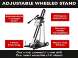BAUMR-AG 3200W 300mm Wet/Dry Core Drill w/ Wheeled Rig Stand Combo, for Concrete Coring Hole V219-DRLCREBM28N-431