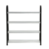 Plastic Aluminum Metal Standing Shoe Rack DIY Shoes Storage Shelf Home Organizer 4 Tiers V1294-YM0722-JY01906-02