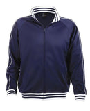 Identitee Mens Varsity Track Suit Top Jacket Jumper Long Sleeve - Navy Blue - XXX-Large V563-B06-NVY-3XL
