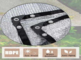 70% Aluminet Shade Cloth 6.5 ft x 10 ft-Fabric Sun Block Sun Reflect-Free 12pcs 6" Ball Bungee V1259-DP01-A-4193