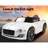 Kids Electric Ride On Car Bentley Licensed EXP12 Toy Cars Remote 12V White RCAR-EXP12-WH
