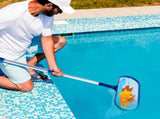Pool Leaf Skimmer with Telescopic Handle, Fine Mesh Net, Pool Cleaning Tool V1237-ZY-203-2261
