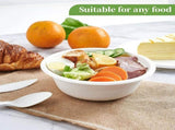 600pcs Disposable Sugarcane Bagasse Round Bowls - 18cm - Bulk V563-BA1811-30-20PK