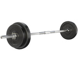 Everfit 38kg Barbell Set Weight Plates Bar Lifting Bench 168cm FIT-K-BB-SET-30KG