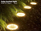 8PCS Solar Outdoor Buried Light Waterproof Garden Lawn Lamp Warm Landscape Lighting No Wiring Auto V1232-TYNDMD-004