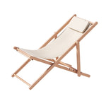 Gardeon Outdoor Deck Chair Wooden Sun Lounge Folding Beach Patio Furniture Beige WOOD-B-BC-6021T-BG