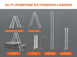 Telescoping Ladder A Frame 20 FT Extension Multi-Function for Homework V952-DGNAZXYST62MS3QAVV0