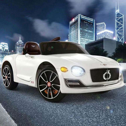 Kids Electric Ride On Car Bentley Licensed EXP12 Toy Cars Remote 12V White RCAR-EXP12-WH