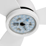 Devanti 52'' Ceiling Fan DC Motor LED Light Remote Control - White CF-B-52-312W-WH