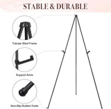Portable Folding Metal Tripod Easel for Wedding Signs, Posters & Art Displays Adjustable Height, V1107-CS-BXSZJ