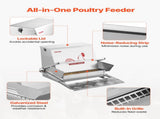 Automatic Chicken Feeder, 18.14 kg Capacity, Rainproof Treadle Poultry Feeder with Lockable Lid, No V952-JQWLQ40LBSZDYWBXU001V0