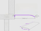 Transparent Window Rain Awning - 400 x 400mm Stackable Thickened Curved Canopy, Bracket Free Wall V888-ELOSUNG55416