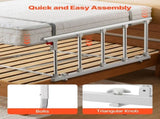 Foldable Bed Rail for Elderly, 122 cm Assist Rail with Fixing Strap, Adjustable Height Pipe V952-BCBSBCBSKZD1BAXNX001V0