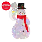 Christabelle 51cm Animated Snowman Christmas Display Multi-Colour LED Lights Xmas Decoration 112_SHE108
