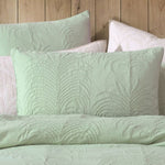 Platinum Collection Tropicana Sage Cotton Matelasse Quilt Cover Set Super King V442-LED-QUILTCS-TROPICANA-SAGE-SK