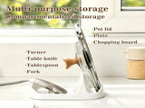 Ceramic Spoon Rest and Pot Lid Holder for Countertop, Heavy Duty Ceramic Spoon Holder for Stove Top, V1107-122-18323