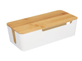 Cable Management Box Stylish Extension Socket Cord Organizer Box with Cover for Router Desk Power V1294-YM0523-3116210069711